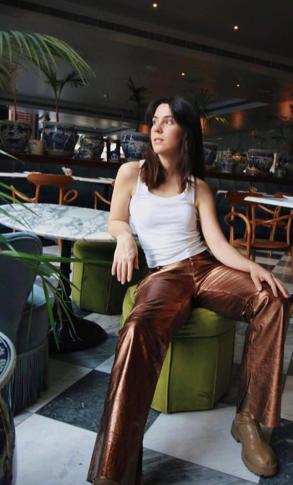 Leather Pant metalizado - Cobre