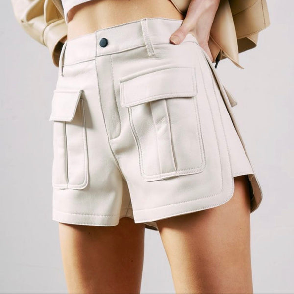 Army Leather Short