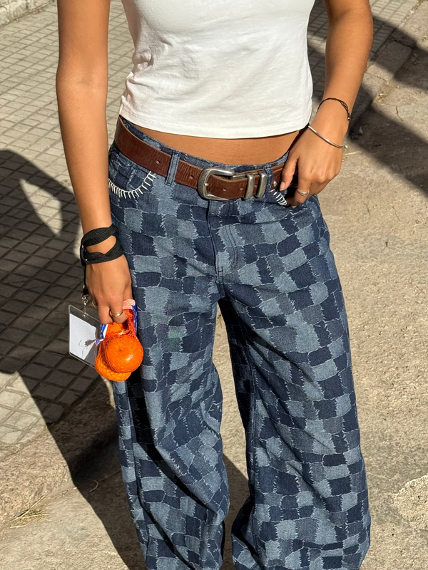 Carré Denim Handtouched