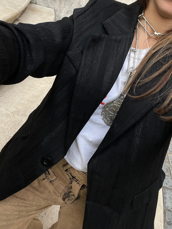 Sparkle Blazer - Negro